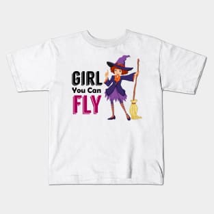 Girl You Can Fly Kids T-Shirt